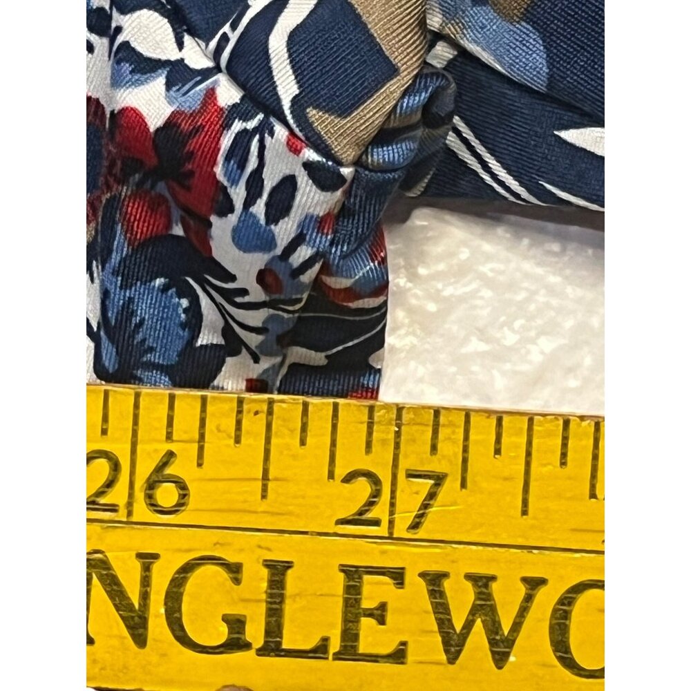 N Touch Women’s 1X Multicolor Floral Boho Tunic Top Button Details Blue Red - Picture 12 of 15